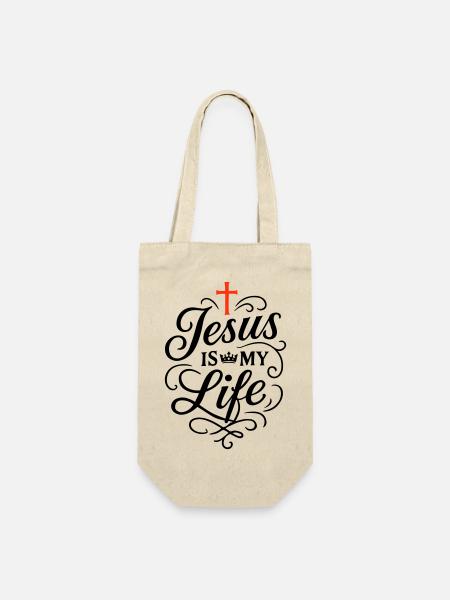 Jésus Ma Vie Foi - Sac à bouteille - nature