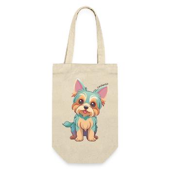 Cute Dog with Big Eyes Yorkshire Terrier - Gift Bag for Bottles - nature - Front