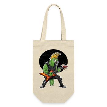 Punk Parrot with Flame Guitar - Gift Bag for Bottles - nature - Front