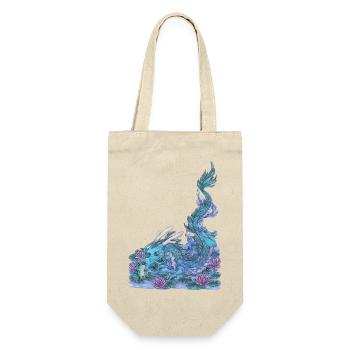 Lake Water Dragon Gift Manga Dragon Frog - Gift Bag for Bottles - nature - Front