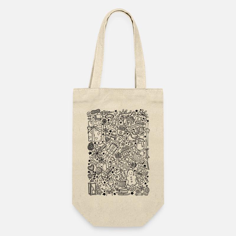 Christmas bustle - Gift Bag for Bottles - nature