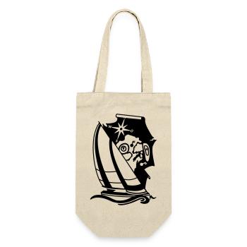Sailing Yacht Sailing Ship with Compass Nautical Chart Sailing - Gift Bag for Bottles - nature - Front