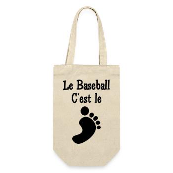 Baseball ist der Fuß - Geschenkbeutel für Flaschen - Natur - Vorne