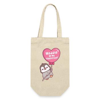 Cute Penguin Heart Balloon Waddle Be My Valentine - Gift Bag for Bottles - nature - Front