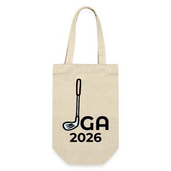 JGA 2026 GOLFSPIEL HOCHZEIT - Geschenkbeutel für Flaschen - Natur - Vorne