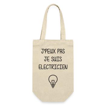 J'peux Pas Je Suis Électricien : Tension Maximale - Sac à bouteille - nature - Devant