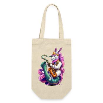 Sparkling Unicorn Saxophone - Gift Bag for Bottles - nature - Front
