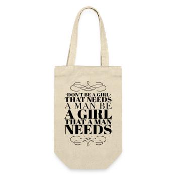 Independent Girl Empowerment Quote - Gift Bag for Bottles - nature - Front