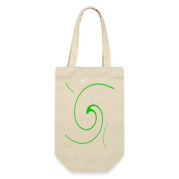 Spirale néon sur fond noir - Sac à bouteille - nature - Devant