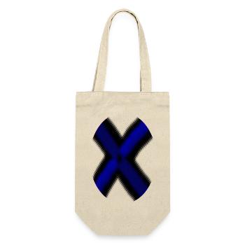 Neon X-Cross Blue - Gift Bag for Bottles - nature - Front