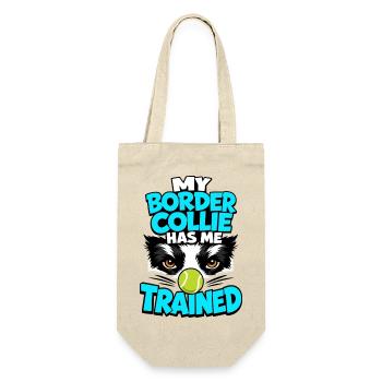 Border Collie m’a dressé, un cadeau drôle de propriétaire de chien - Sac à bouteille - nature - Devant