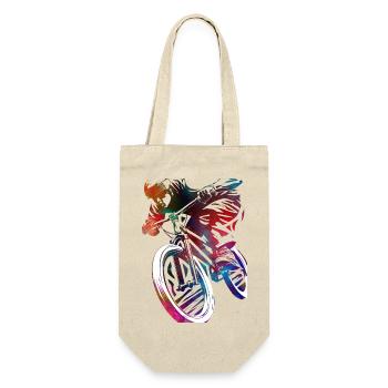 Un vélo coloré dans l’abstraction - Sac à bouteille - nature - Devant