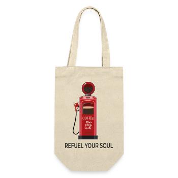 Refuel Your Soul – Coffee Station - Gift Bag for Bottles - nature - Front