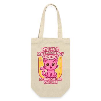 My Cat Is My Emergency Contact - Gift Bag for Bottles - nature - Front