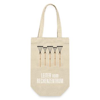 Leiter vom Rechenzentrum Gartenoutfit Gartenarbeit - Geschenkbeutel für Flaschen - Natur - Vorne