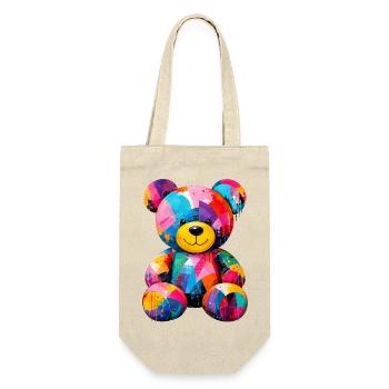 Colorful Teddy Bear in Pop Art Style - Gift Bag for Bottles - nature - Front