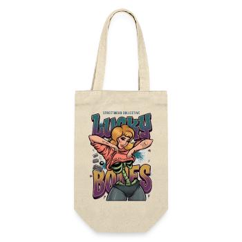 Lucky Bones Retro Skeleton Pin Up Streetwear - Gift Bag for Bottles - nature - Front