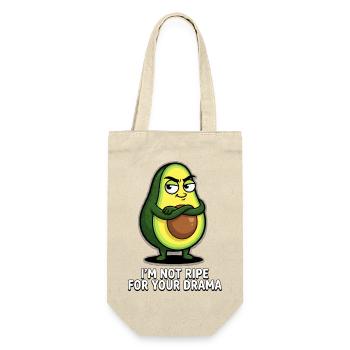 Avocat « Je ne suis pas mûr pour ton drame » - Sac à bouteille - nature - Devant