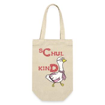 Schoolchild Duck - Gift Bag for Bottles - nature - Front