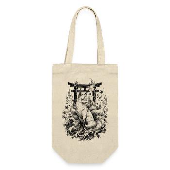 Renard kitsune japonais dans le style Irezumi - Sac à bouteille - nature - Devant