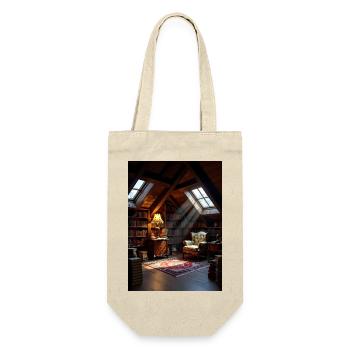 Dachboden-Leseoase im Warmlicht - Gift Bag for Bottles - nature - Front