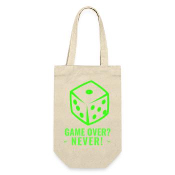 GAME OVER? - NEVER! - Geschenkbeutel für Flaschen - Natur - Vorne