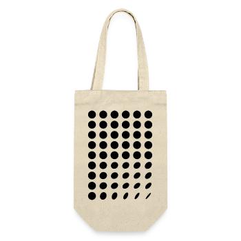 Dots-Muster - Geschenkbeutel für Flaschen - Natur - Vorne