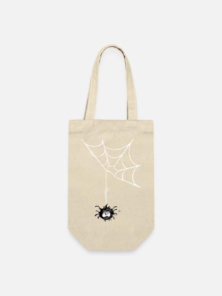 Spinne "Igitte" - Geschenkbeutel für Flaschen - Natur