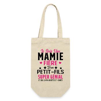 Je Suis Une Mamie Fière D'un Petit Fils Cadeau - Sac à bouteille - nature - Devant