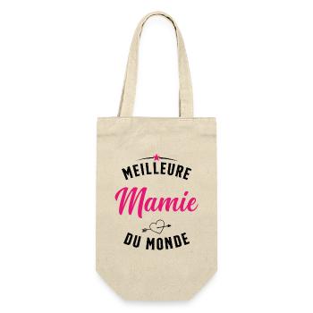 Meilleure Mamie Du Monde Humour Cadeau - Sac à bouteille - nature - Devant