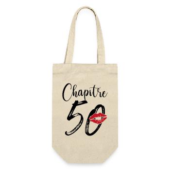 Chapitre 50 Ans Anniversaire Humour Cadeau - Sac à bouteille - nature - Devant