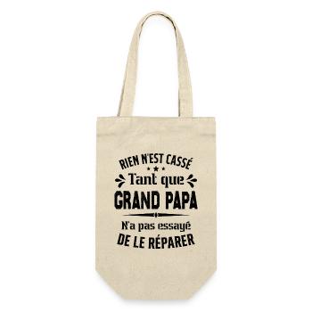 Rien n'est cassé tant que Grand Papa le réparer - Sac à bouteille - nature - Devant