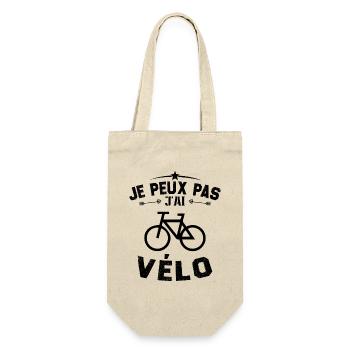 Je Peux Pas J'ai Vélo Cadeau Cycliste - Sac à bouteille - nature - Devant