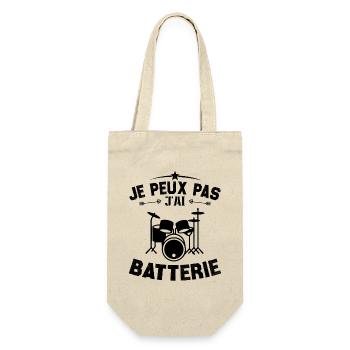 je peux pas j'ai batterie - Sac à bouteille - nature - Devant