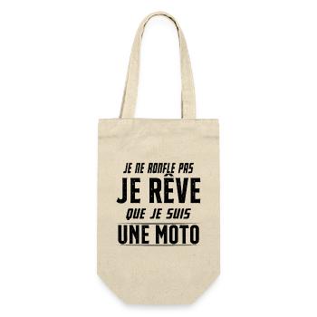 Je ne ronfle pas je rêve de moto ma passion - Sac à bouteille - nature - Devant