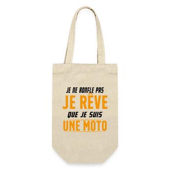 Je ne ronfle pas je rêve de moto ma passion - Sac à bouteille - nature - Devant