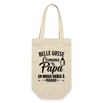 Belle Gosse Comme Papa Cadeau Belle Fille - Sac à bouteille - nature - Devant