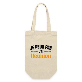 je peux pas j'ai Réunion Cadeau Humour - Sac à bouteille - nature - Devant