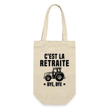 C'est la retraite Bye Bye le cadeau agriculteur - Sac à bouteille - nature - Devant