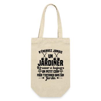 N'Énervez Jamais Un Jardinier Jardin Jardinage - Sac à bouteille - nature - Devant