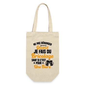 Ne pas déranger quand je fais du bricolage Humour - Sac à bouteille - nature - Devant