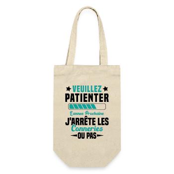 J'arrête les conneries humour - Sac à bouteille - nature - Devant