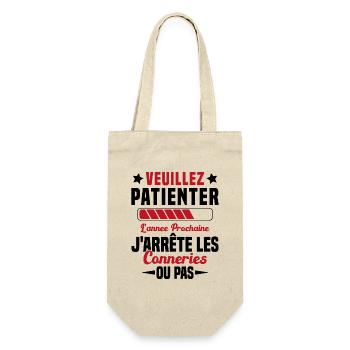 J'arrête les conneries humour - Sac à bouteille - nature - Devant