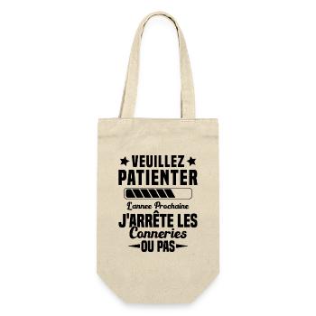 J'arrête les conneries humour - Sac à bouteille - nature - Devant