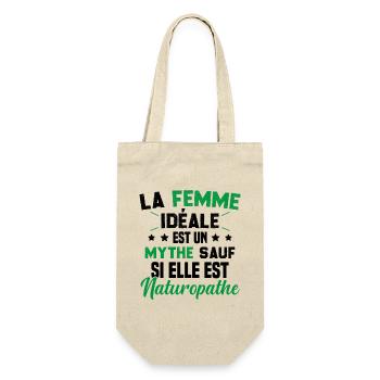 La femme idéale est un mythe sauf naturopathe - Sac à bouteille - nature - Devant