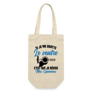 Si je me gratte le ventre humour guitariste - Sac à bouteille - nature - Devant
