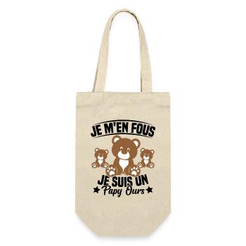 Je m en fous je suis un Papy ours Grand père - Sac à bouteille - nature - Devant