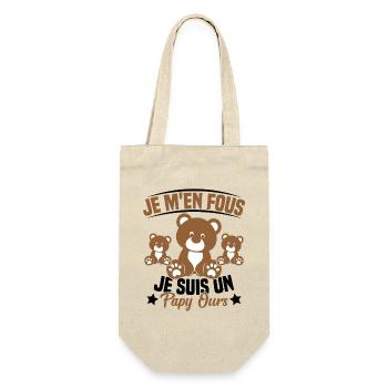 Je m en fous je suis un Papy ours Grand père - Sac à bouteille - nature - Devant
