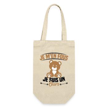 Je M'en Fous Je Suis Un Ours - Sac à bouteille - nature - Devant