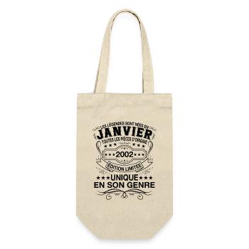 Les légendes sont nées en janvier 2002 cadeau - Sac à bouteille - nature - Devant
